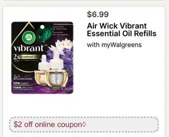 Walgreens Air Wick Vibrant Essential Oil Refills offer