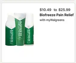 Walgreens Biofreeze Pain Relief offer