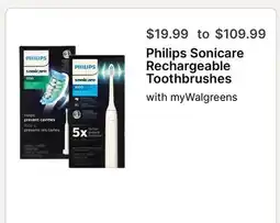 Walgreens Philips Sonicare Rechargeable Toothbrushes offer