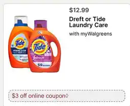 Walgreens Dreft or Tide Laundry Care offer