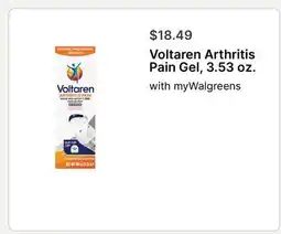 Walgreens Voltaren Arthritis Pain Gel offer