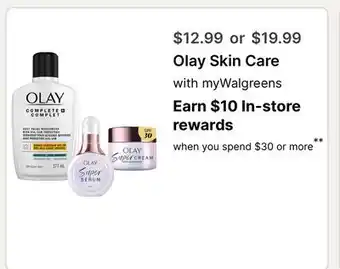Walgreens Olay Skin Care offer