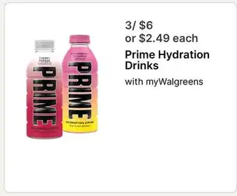 Walgreens Prime Hydration Drinks offer