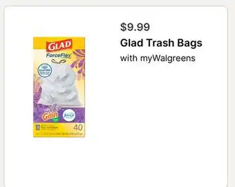 Walgreens Glad Trash Bags offer