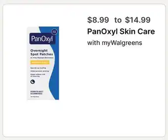 Walgreens PanOxyl Skin Care offer