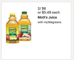 Walgreens Mott's Juice offer