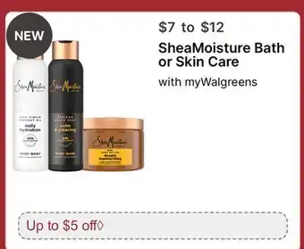 Walgreens SheaMoisture Bath or Skin Care offer