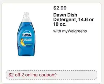 Walgreens Dawn Dish Detergent offer