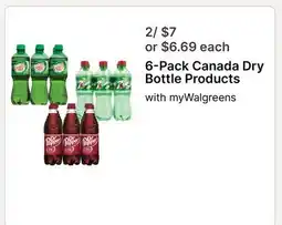 Walgreens 6-Pack Canada Dry Bottle Products offer