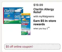 Walgreens Claritin Allergy Relief offer