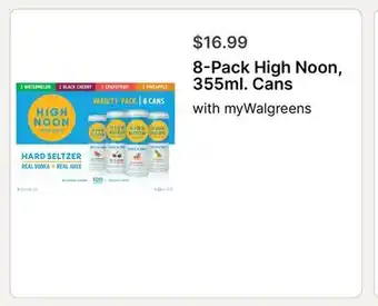 Walgreens 8-Pack High Noon offer