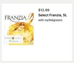 Walgreens Select Franzia 5L offer