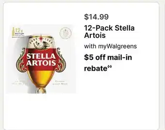 Walgreens 12-Pack Stella Artois offer
