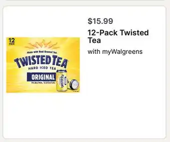 Walgreens 12-Pack Twisted Tea offer