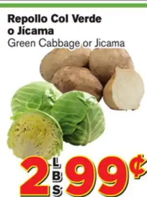 El Super Fresh Green Cabbage o Jicama offer