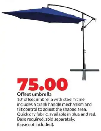 Hy-Vee 10' Offset umbrella offer