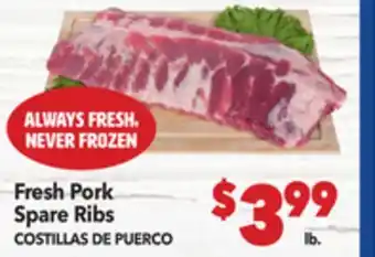 Vallarta Supermarkets Fresh Pork Spare Ribs/ COSTILLAS DE PUERCO offer