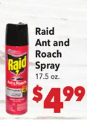 Vallarta Supermarkets Raid Ant and Roach Spray offer