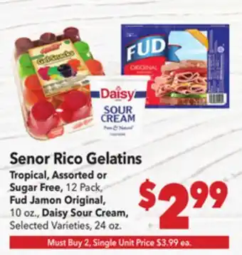 Vallarta Supermarkets Senor Rico Gelatins offer