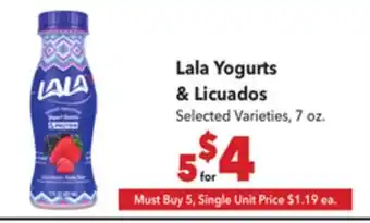 Vallarta Supermarkets Lala Yogurts & Licuados offer