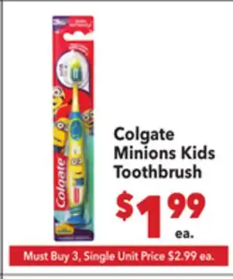 Vallarta Supermarkets Colgate Minions Kids Toothbrush offer