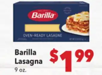 Vallarta Supermarkets Barilla Lasagna offer
