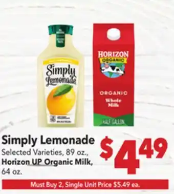 Vallarta Supermarkets Simply Lemonade offer