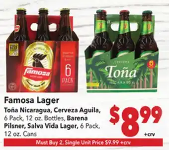 Vallarta Supermarkets Famosa Lager offer