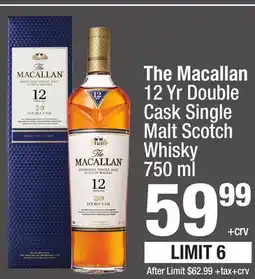 Super King Markets The Macallan 12 Yr Double Cask Single Malt Scotch Whisky offer