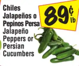 El Super Jalapeño Peppers or Persian Cucumbers offer