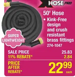 Menards X HOSE Pro 50' Garden Hose offer