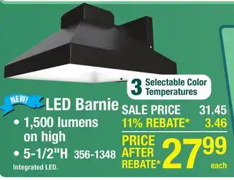 Menards Good Earth Lighting Barnie Dusk-to-Dawn Matte Black LED Outdoor Wall Light offer