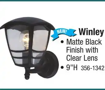 Menards Patriot Lighting Winley 1-Light Matte Black Outdoor Wall Light offer
