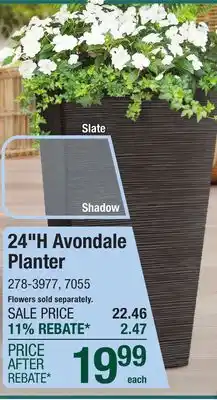 Menards Multy 24 Slate Avondale Plastic Planter offer
