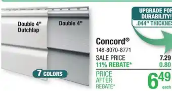 Menards Concord offer