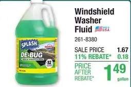 Menards SPLASH De-Bug Windshield Washer Fluid - 1 Gallon offer