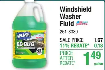 Menards SPLASH De-Bug Windshield Washer Fluid - 1 Gallon offer