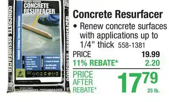 Menards Akona Polymer-Modified Concrete Resurfacer - 25-lb offer