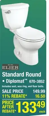 Menards Eljer Diplomat 2-Piece White Standard Height Round Toilet offer
