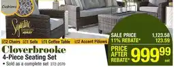 Menards Signature Design by Ashley Cloverbrooke 4- Piece Brown Wicker Seating Set offer