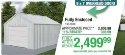 Menards 14'W x 18'L x 8'H Fully Enclosed Pro-Port Embedded Posts Material List offer
