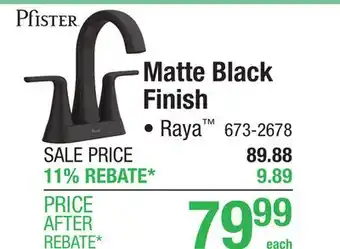 Menards Pfister Raya 2-Handle 4 Centerset Spot Defense Matte Black Bathroom Sink Faucet offer