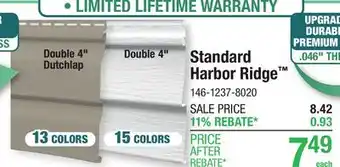 Menards Standard Harbor Ridge offer