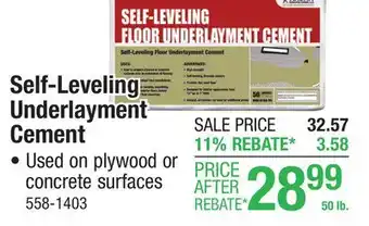 Menards Akona Self-Leveling Floor Underlayment Cement - 50 lb offer