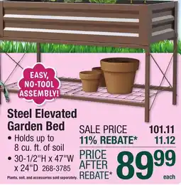 Menards 24 x 47 Steel Elevated Garden Bed offer