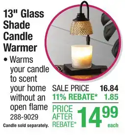 Menards Moonrays Textured Glass Candle Warmer offer