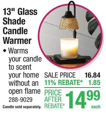 Menards Moonrays Textured Glass Candle Warmer offer