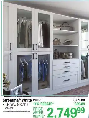 Menards KLËARVŪE Closets Strömma White Closet offer