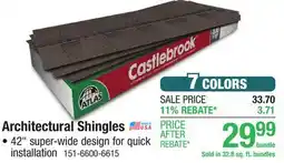 Menards Atlas Castlebrook Black Shadow Architectural Roofing Shingles (32.8 sq. ft.) offer