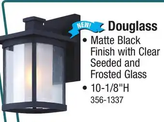 Menards Patriot Lighting Douglass 1-Light Matte Black Outdoor Wall Light offer
